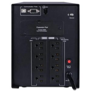 CyberPower PR1000LCD Mini-Tower UPS, UL Rated, Multi-function extendable LCD panel, 8× NEMA 5-15R